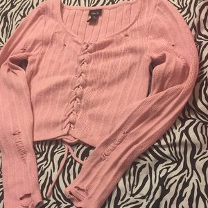 Rue 21 Tie up Sweater / Crop